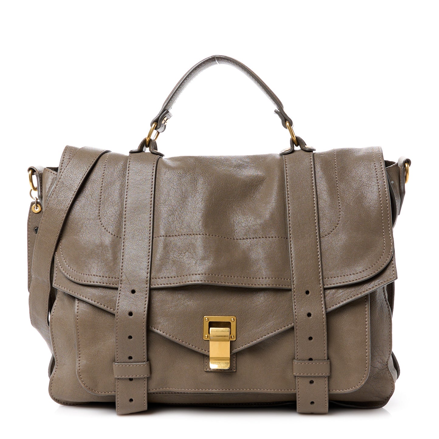 PROENZA SCHOULER Lambskin Medium PS1 Satchel Smoke