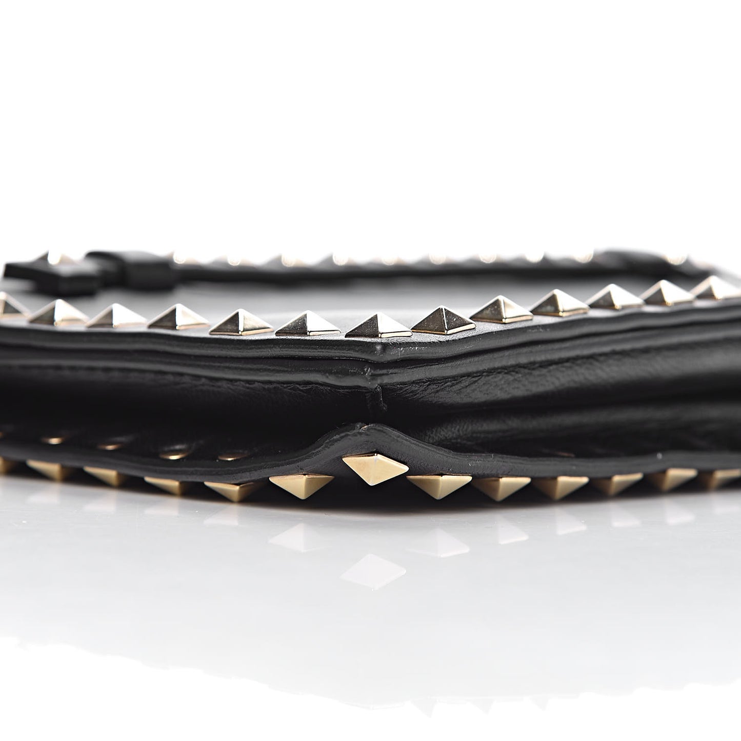 Nappa Rockstud Wristlet Clutch Black