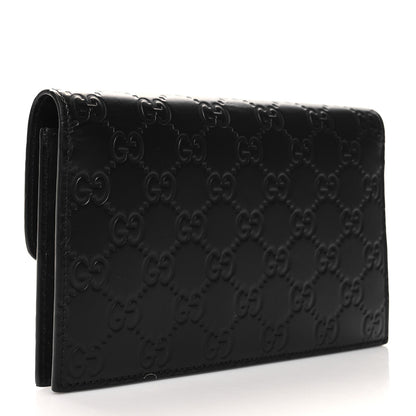 Gucci Guccissima Icon Chain Wallet Black 3 of 11