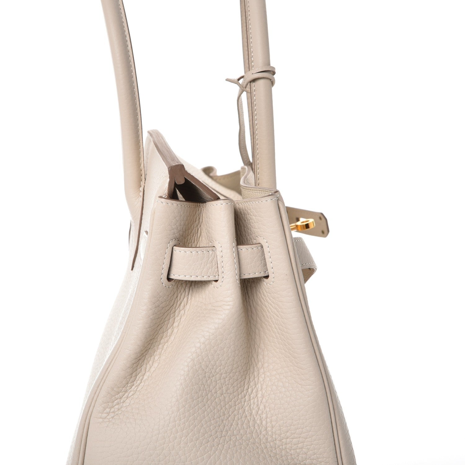 Hermes Taurillon Clemence Birkin 30 Craie 15 of 38