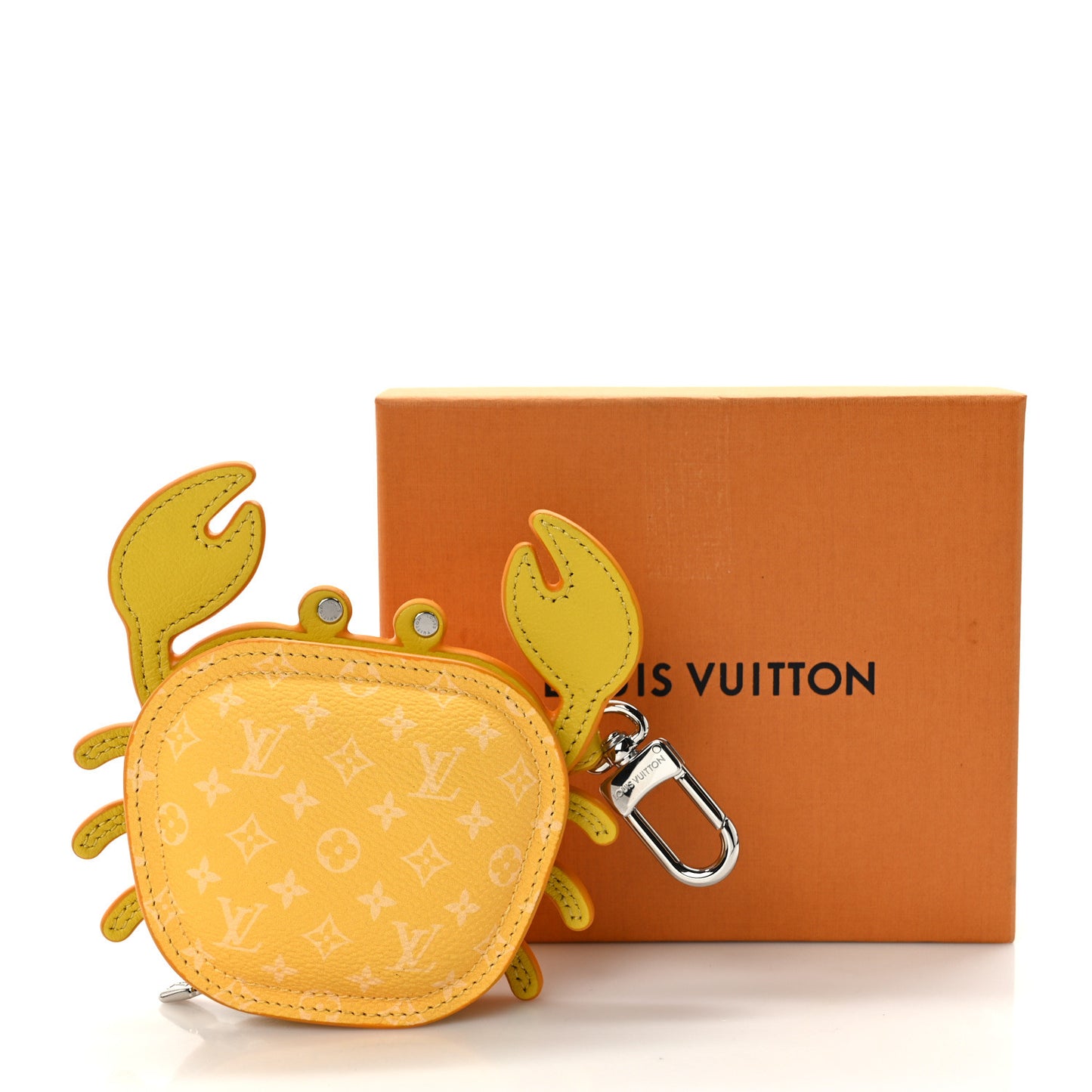 Monogram Crab Bag Charm Yellow