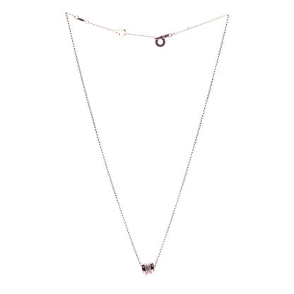 Bulgari 18K Rose Gold Diamond Small B.Zero1 Pave Pendant Necklace 3 of 8