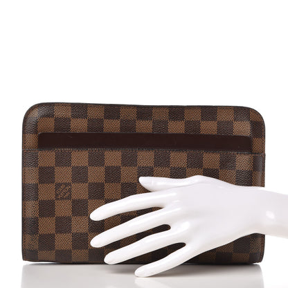 Louis Vuitton Damier Ebene Pochette Saint Louis Clutch 2 of 9