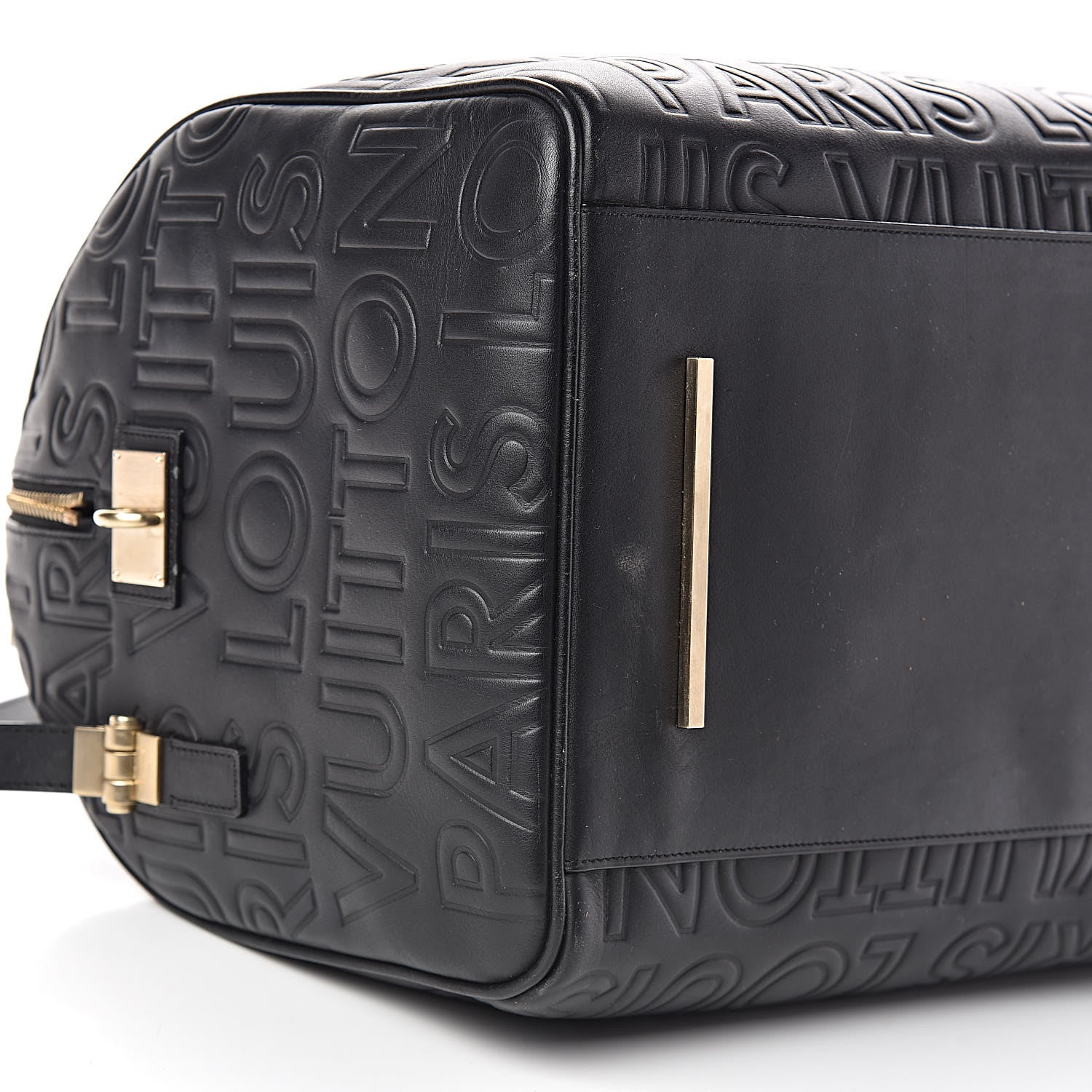 Louis Vuitton Calfskin Embossed Speedy Cube 30 Black 6 of 12