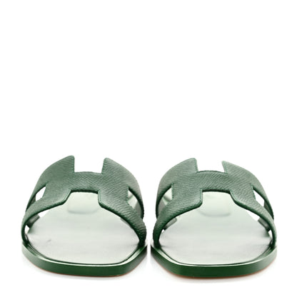 Hermes Epsom Oran Sandals 36 Vert Cactus 2 of 9