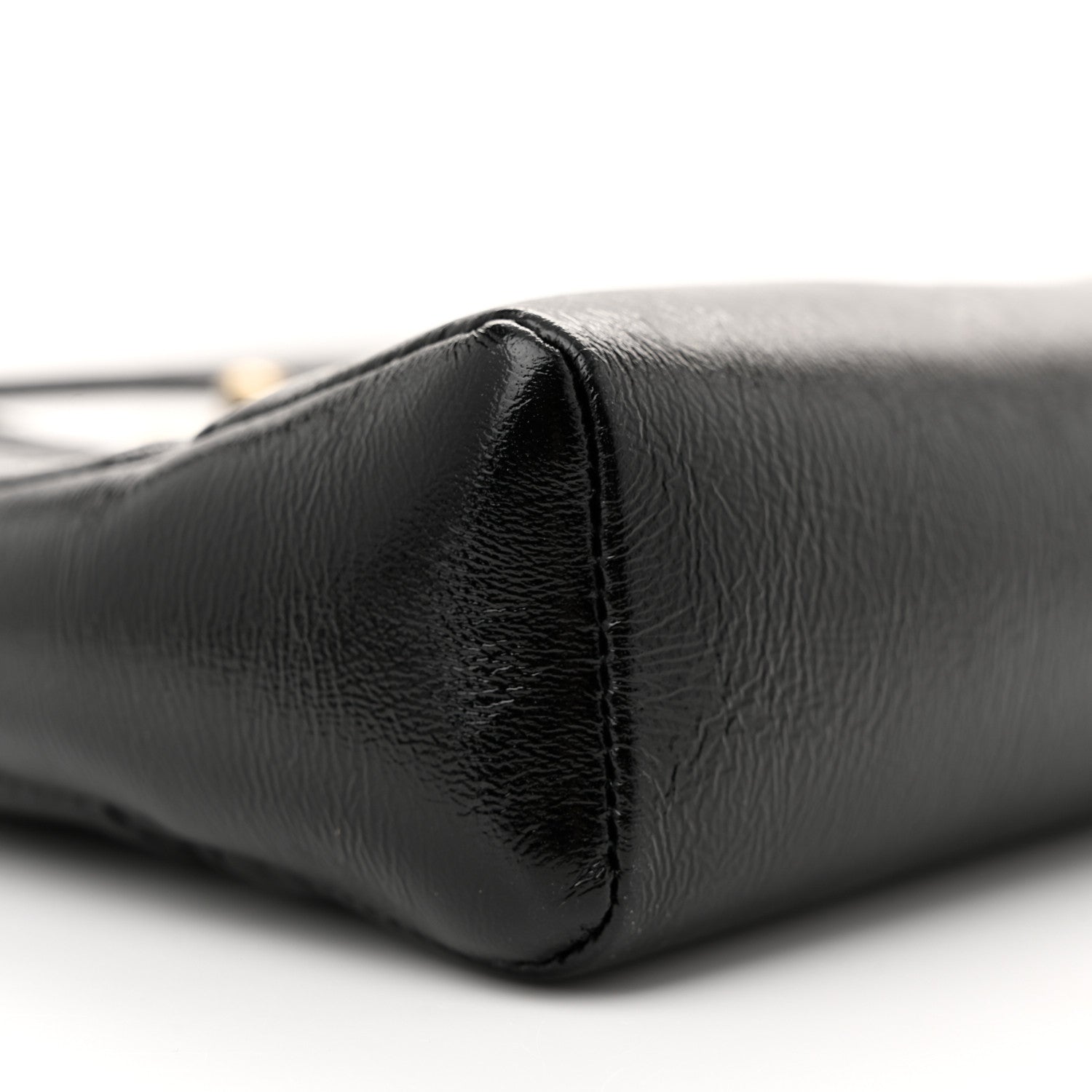 Chanel Shiny Crumpled Calfskin Quilted Mini 31 Shopping Bag Black 9 of 10