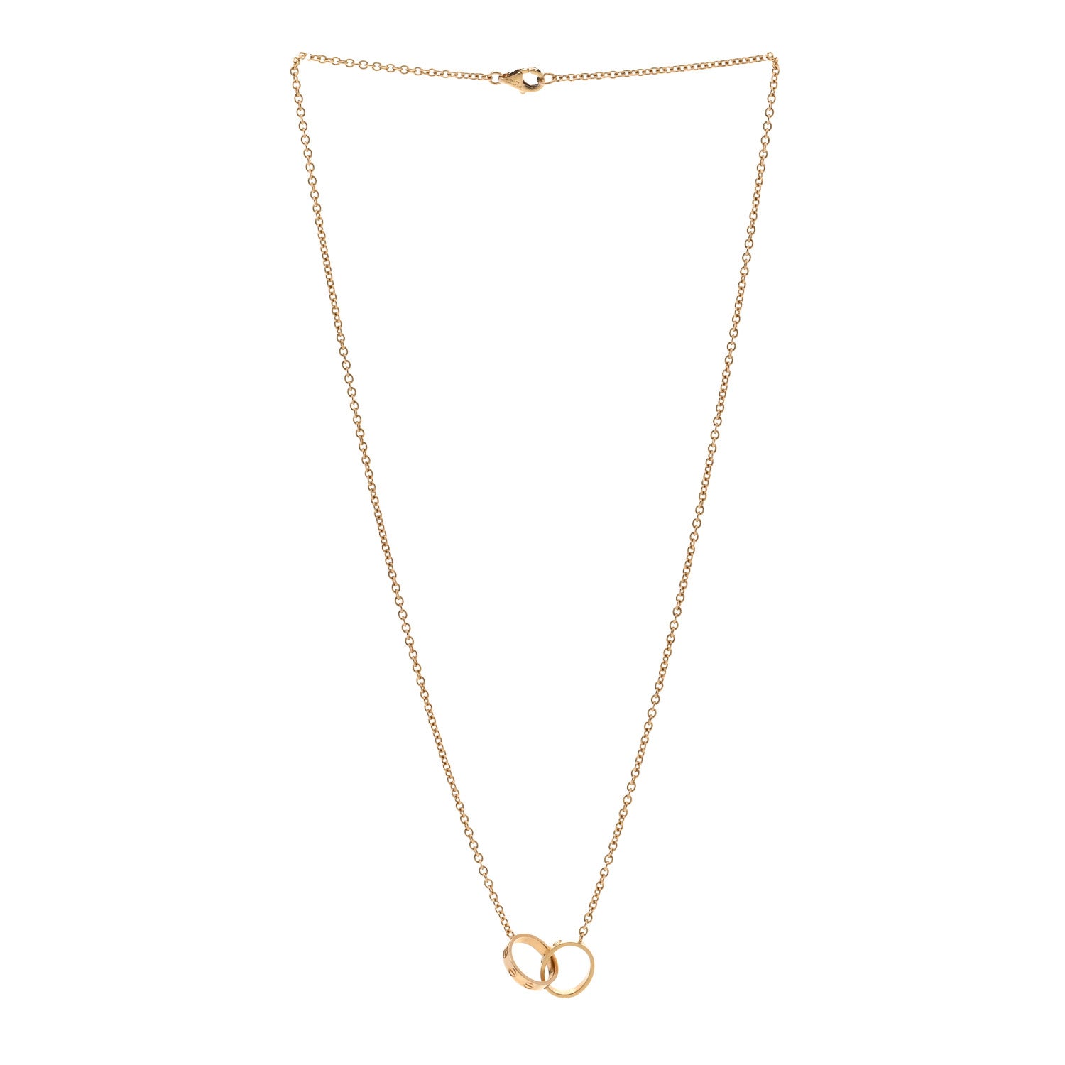 Cartier 18K Yellow Gold Interlocking LOVE Necklace 3 of 5