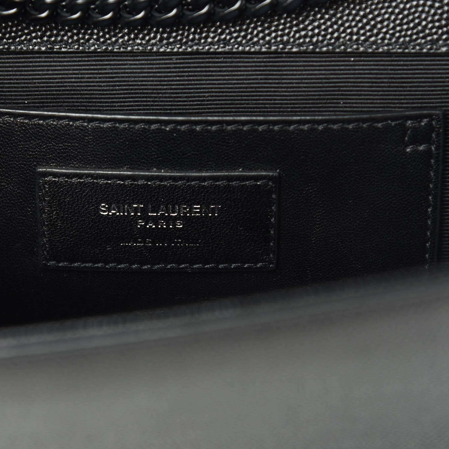 Saint Laurent Grain De Poudre Medium Classic Monogram Kate Satchel Black 6 of 11