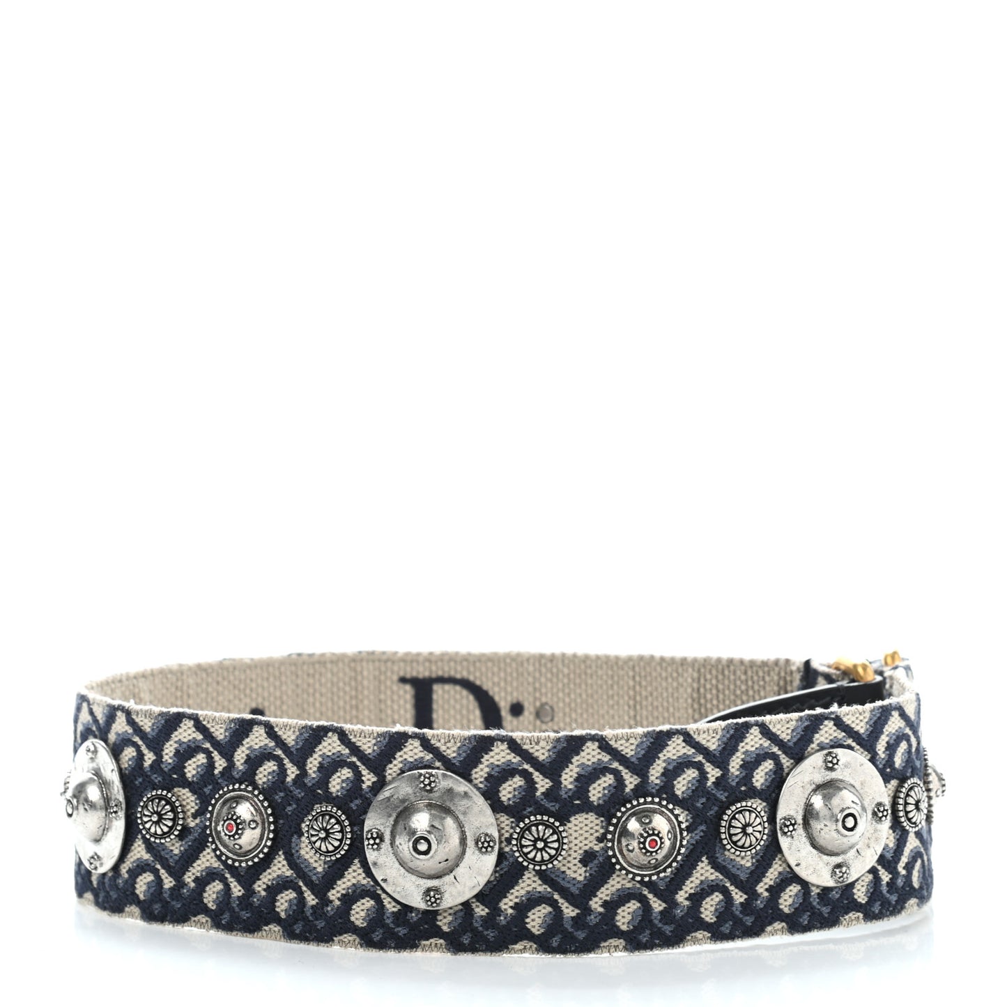 Oblique Studded Shoulder Strap Blue