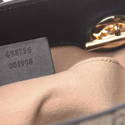 Gucci GG Supreme Monogram Bees Small Padlock Tote Beige Oro Black 7 of 10