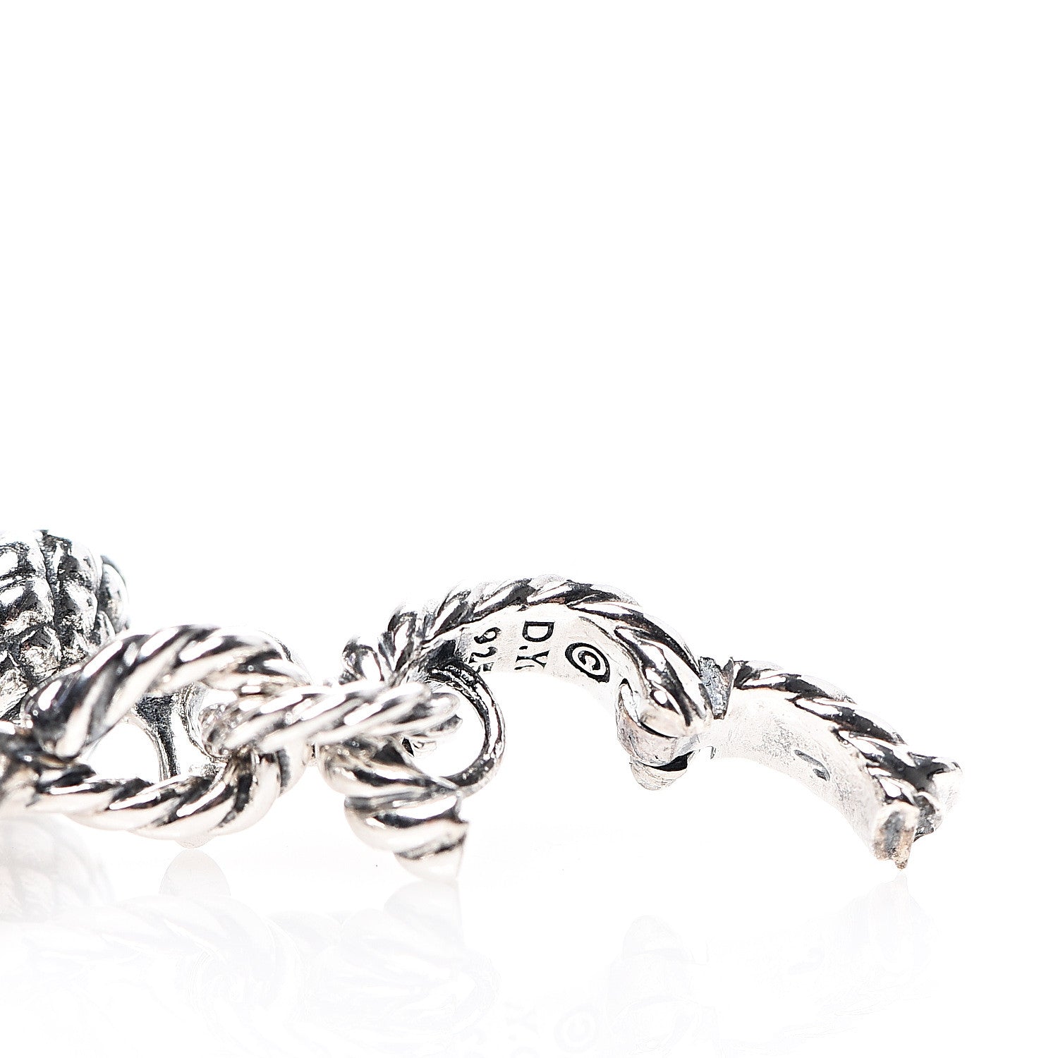 David Yurman Sterling Silver Acorn Leaf Charm Pendant 3 of 4