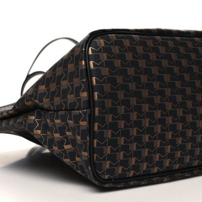 Moynat Canvas 1920 Calfskin Oh! Tote Ruban GM Carbon Bronze Ochre Bordeaux 9 of 10