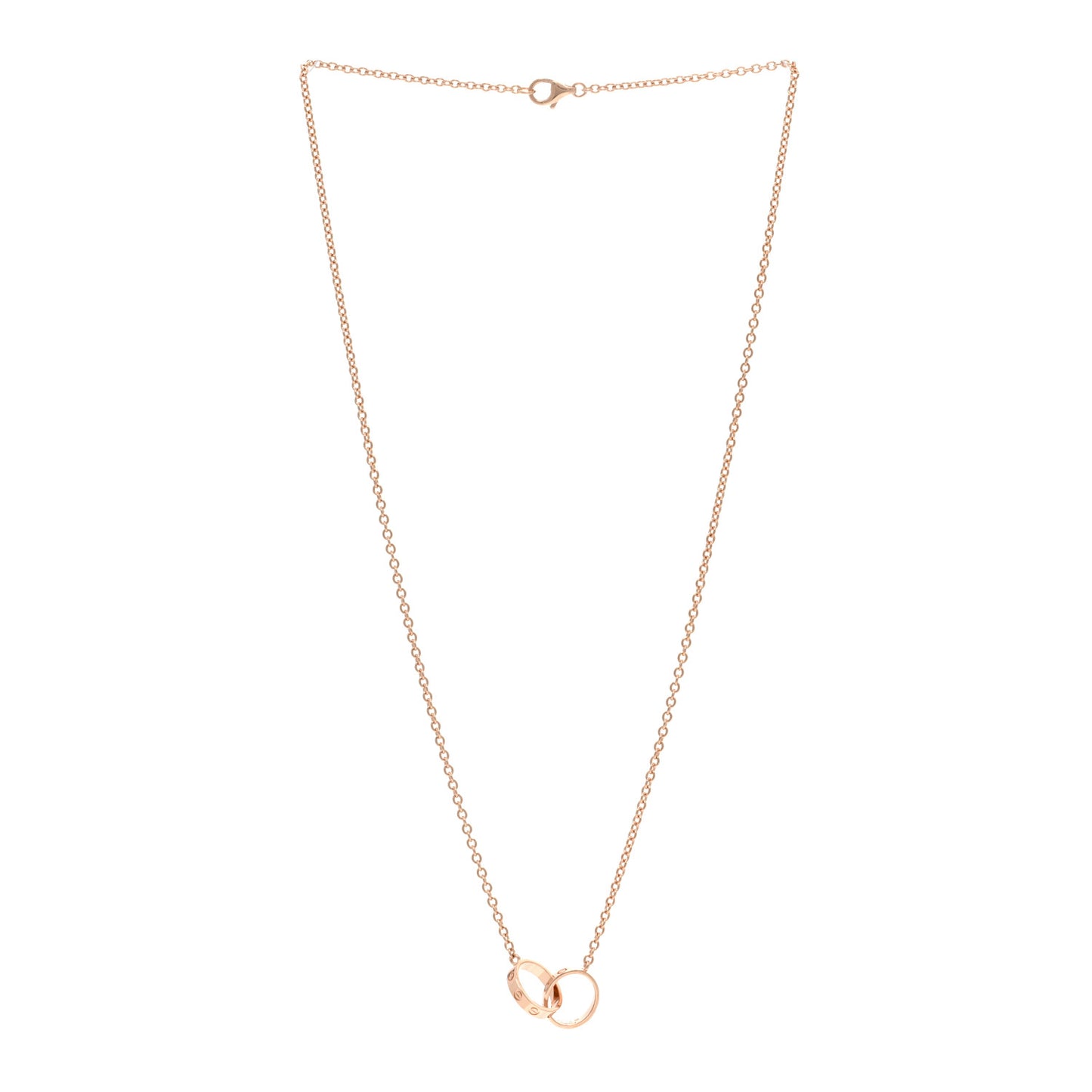 18K Pink Gold Interlocking LOVE Necklace