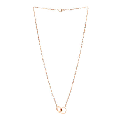 Cartier 18K Pink Gold Interlocking LOVE Necklace 3 of 6