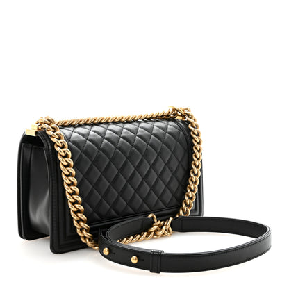 Chanel Calfskin Quilted Medium Boy Flap Black 3 of 11