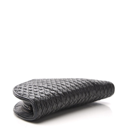 Bottega Veneta Calfskin Intrecciato Knot Clutch Black 3 of 9