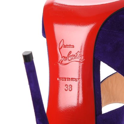 Christian Louboutin Veau Velours Sharpeta 100 Pumps 38 Etincelle 6 of 8