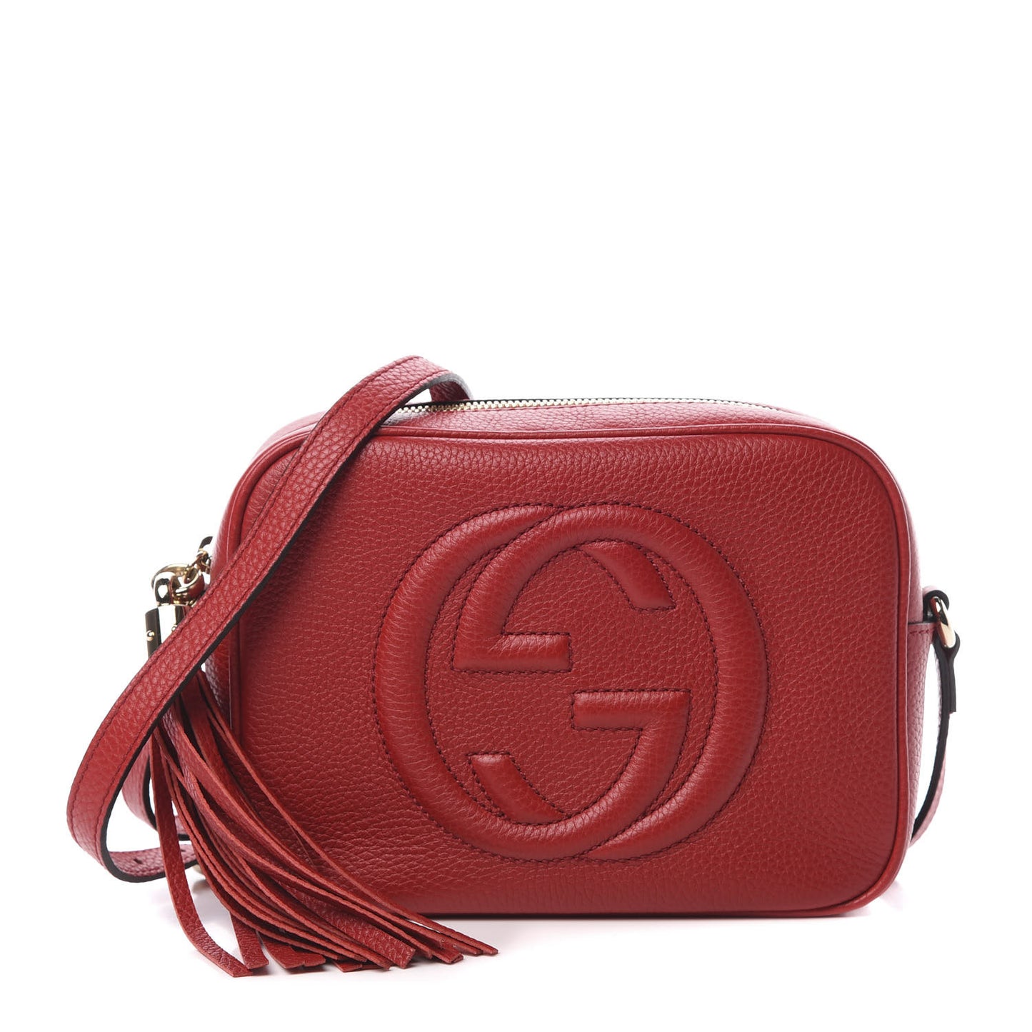 Pebbled Calfskin Small Soho Disco Bag Tabasco Red