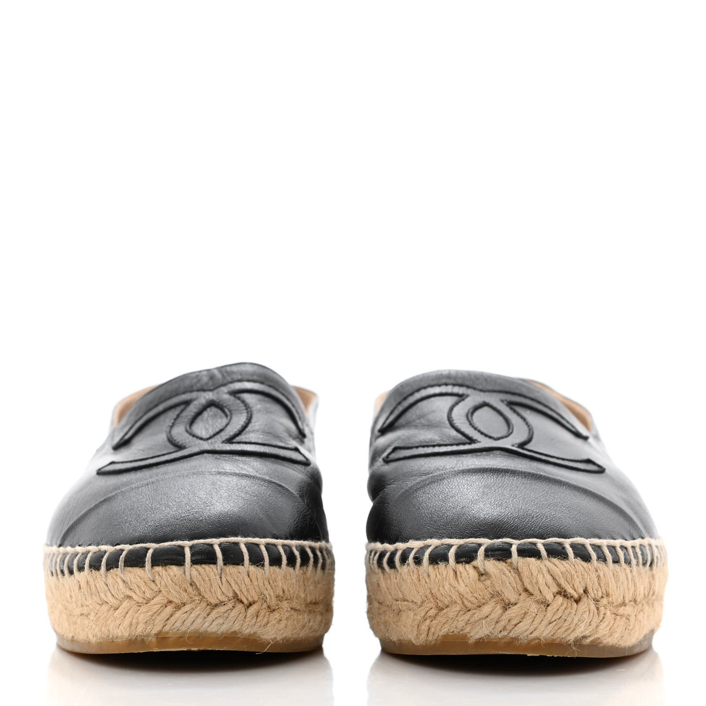 Lambskin CC Espadrilles 35 Black