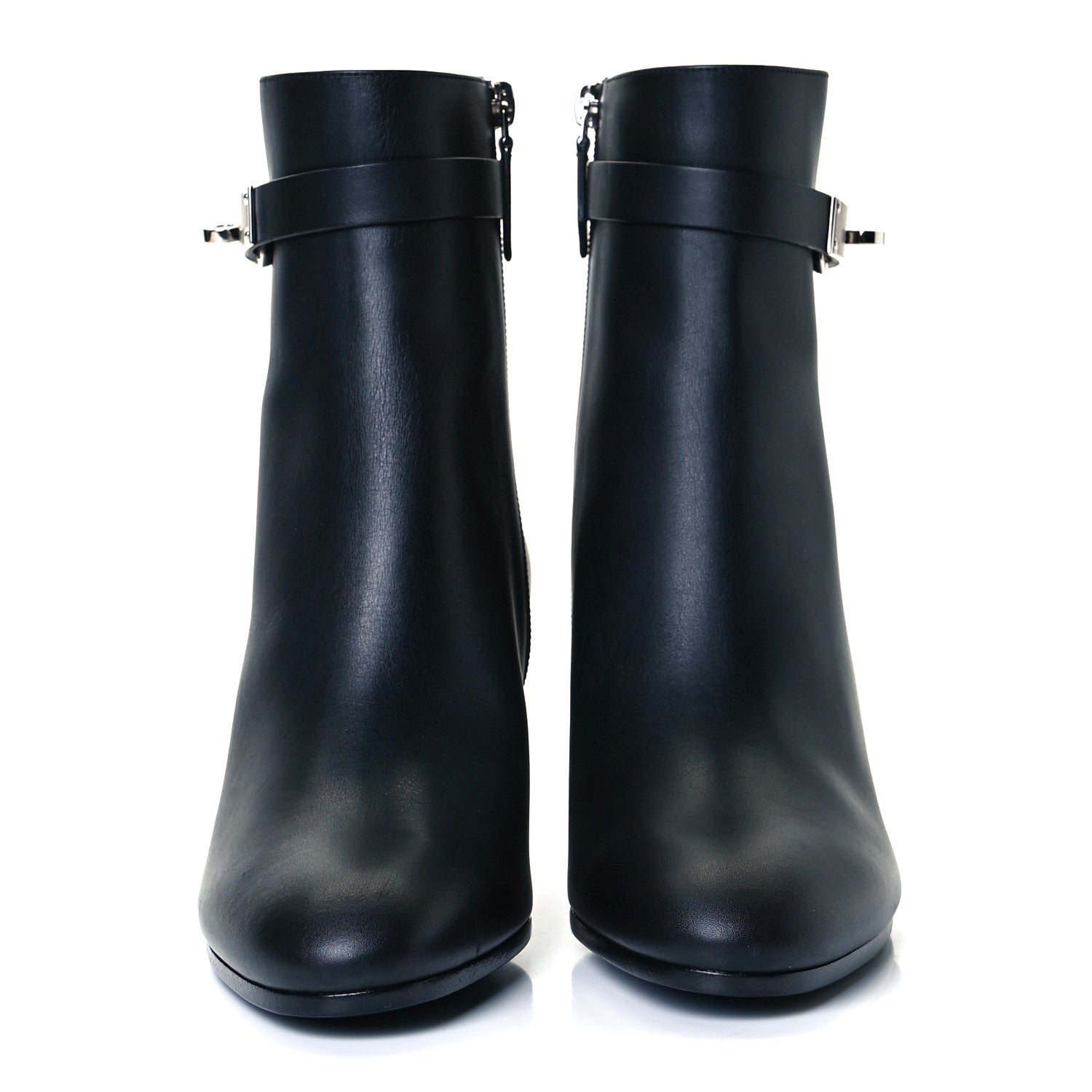 Hermes Calfskin Saint Germain Ankle Boots 37 Black 3 of 10