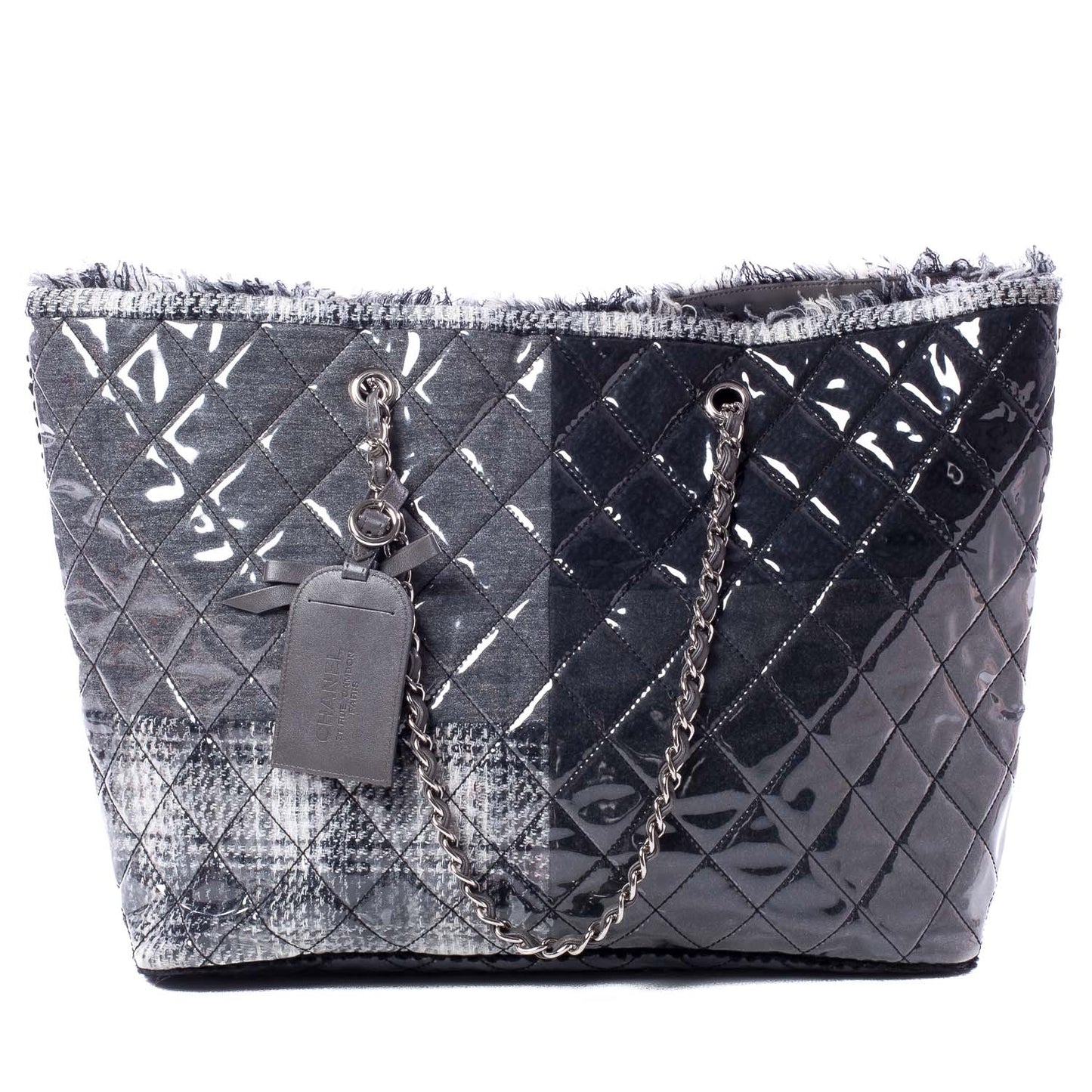 Vinyl Funny Tweed Patchwork Tote