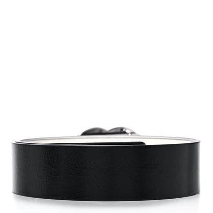 Chanel Patent Calfskin CC Reversible Belt 90 Black White 2 of 8