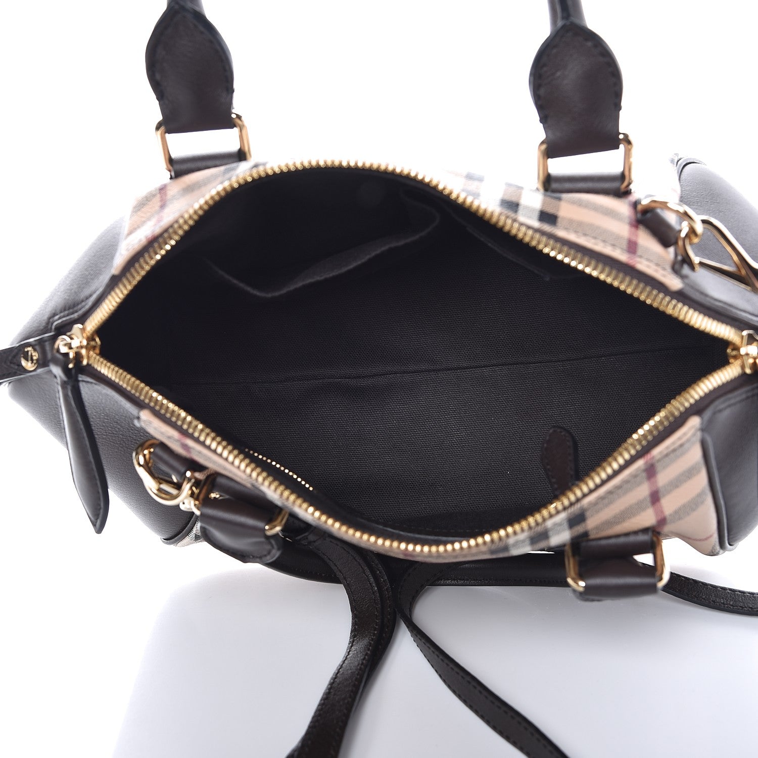 Burberry Haymarket Check Small Blaze Satchel Chocolate 6 of 9
