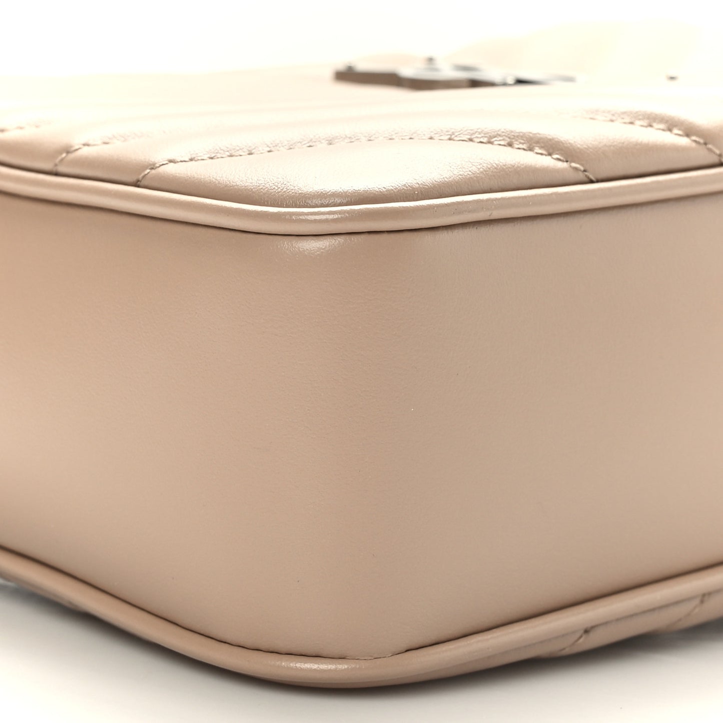 Calfskin Matelasse Monogram Lou Camera Bag Nude Powder