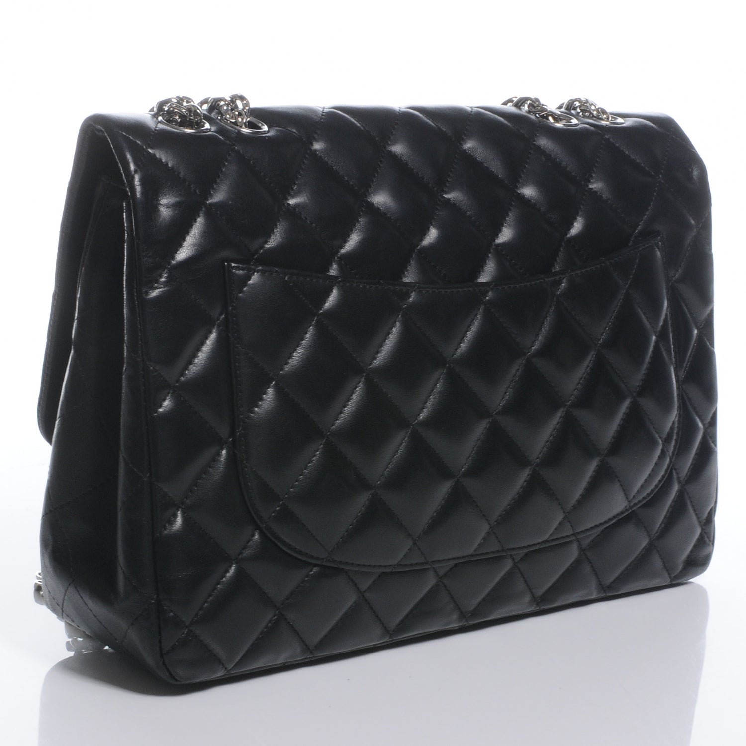 Chanel Lambskin Jumbo Flap w Bijoux Chain Black 3 of 8