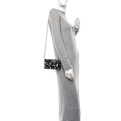 Prada Saffiano Triangle Logo Mermaid Print Mini Crossbody Bag Black 2 of 10