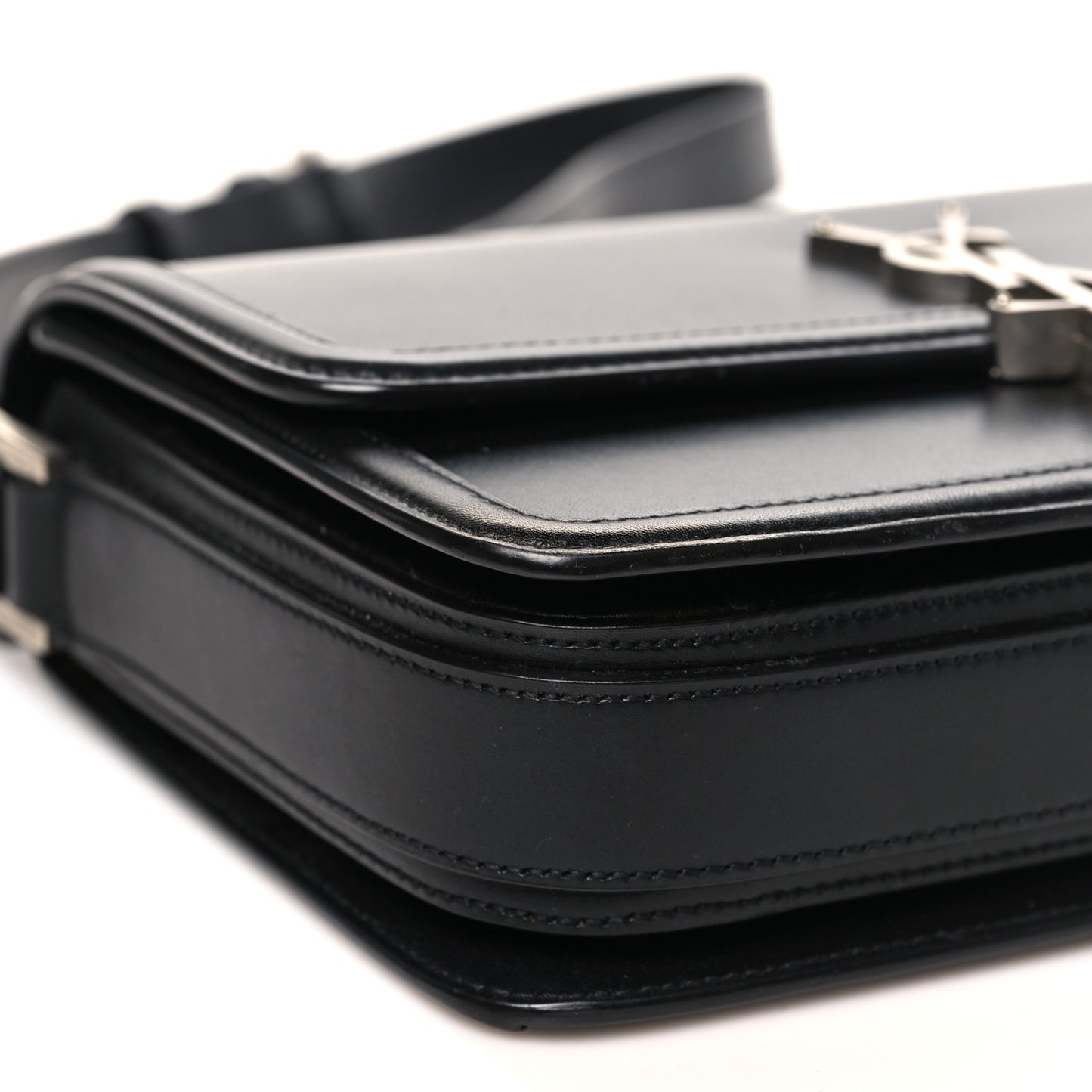 Box Calfskin Monogram Medium Solferino Satchel Black