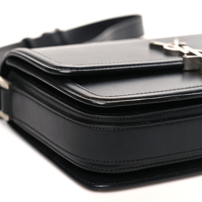 Saint Laurent Box Calfskin Monogram Medium Solferino Satchel Black 8 of 9