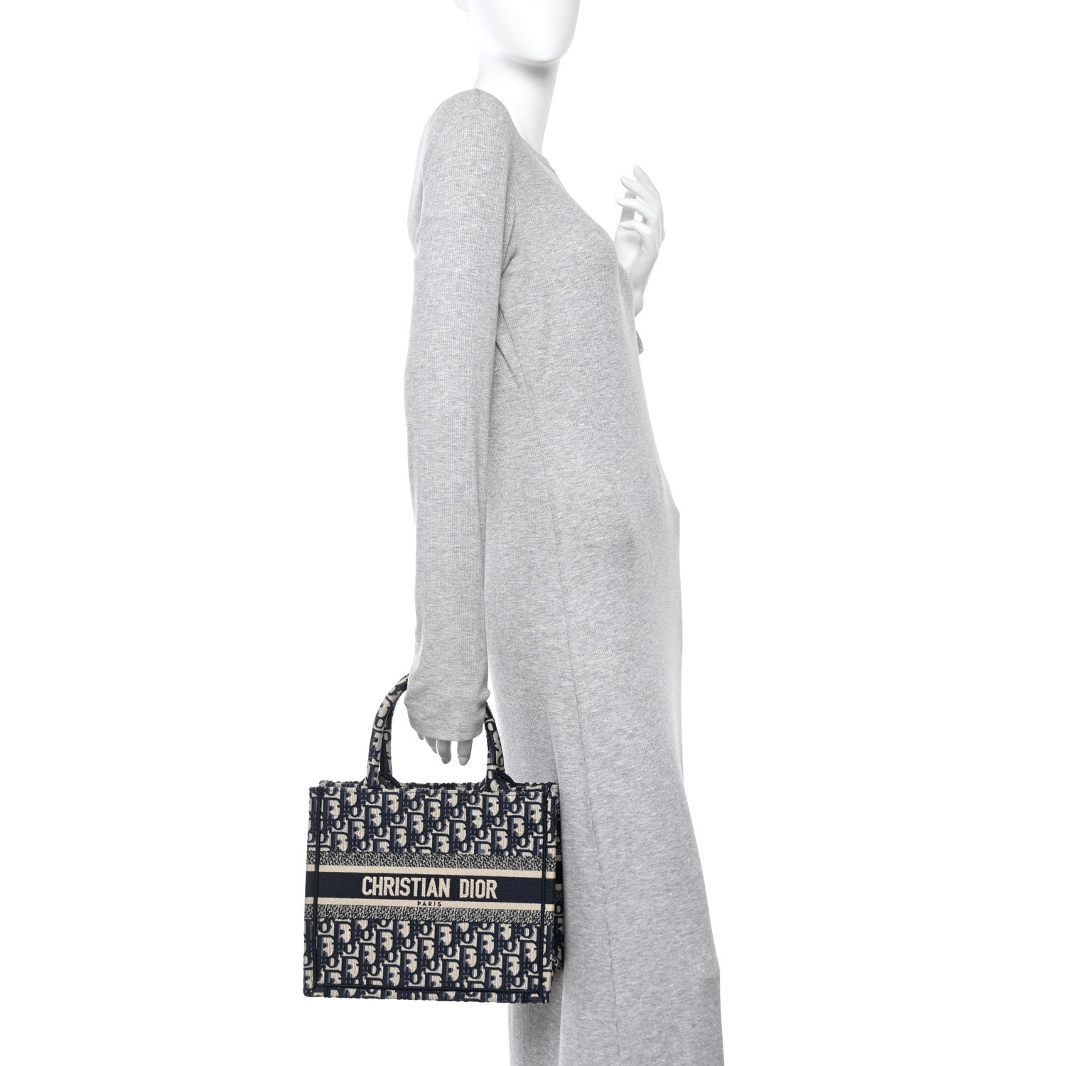 Christian Dior Oblique Small Book Tote Blue Multicolor 2 of 11