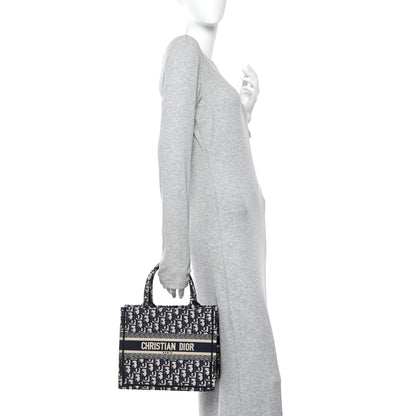 Christian Dior Oblique Small Book Tote Blue Multicolor 2 of 11
