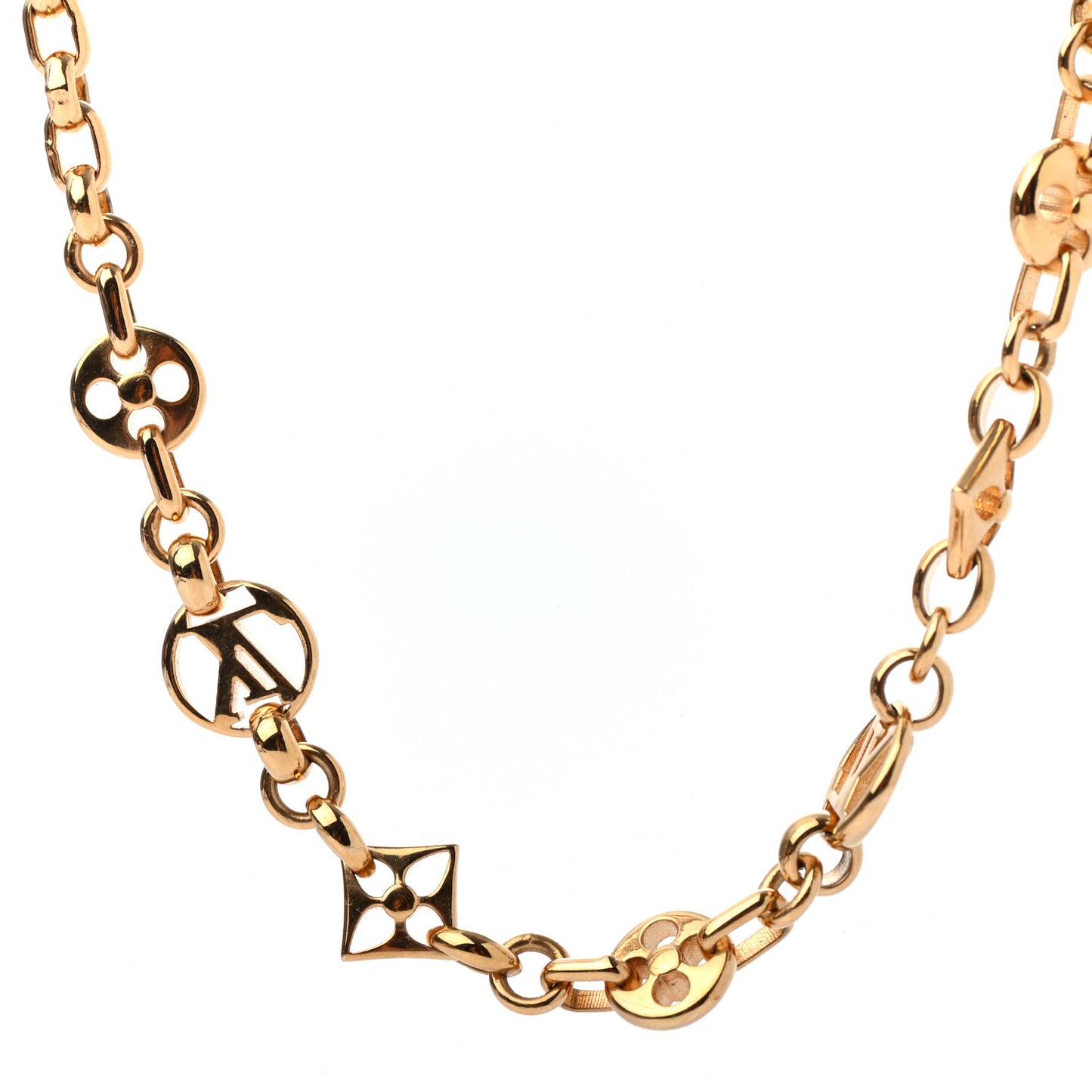 Metal Crazy In Lock Necklace Gold