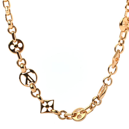 Louis Vuitton Metal Crazy In Lock Necklace Gold 4 of 5