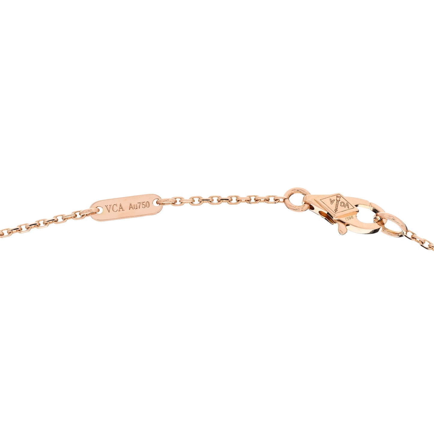 18K Rose Gold Carnelian Sweet Alhambra Pendant Necklace