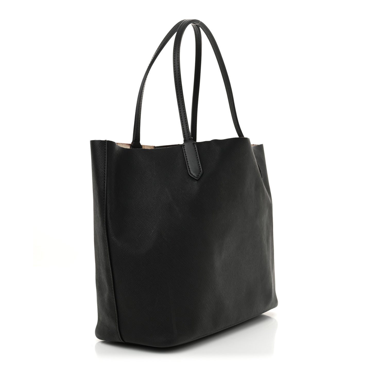Coated Canvas Medium Antigona Tote Black