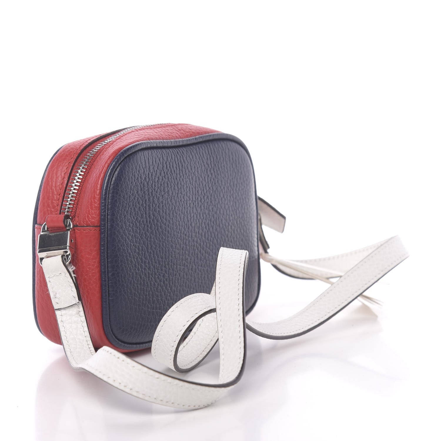 Gucci Calfskin Heart Camera Bag Blue Hibiscus Red White 3 of 13