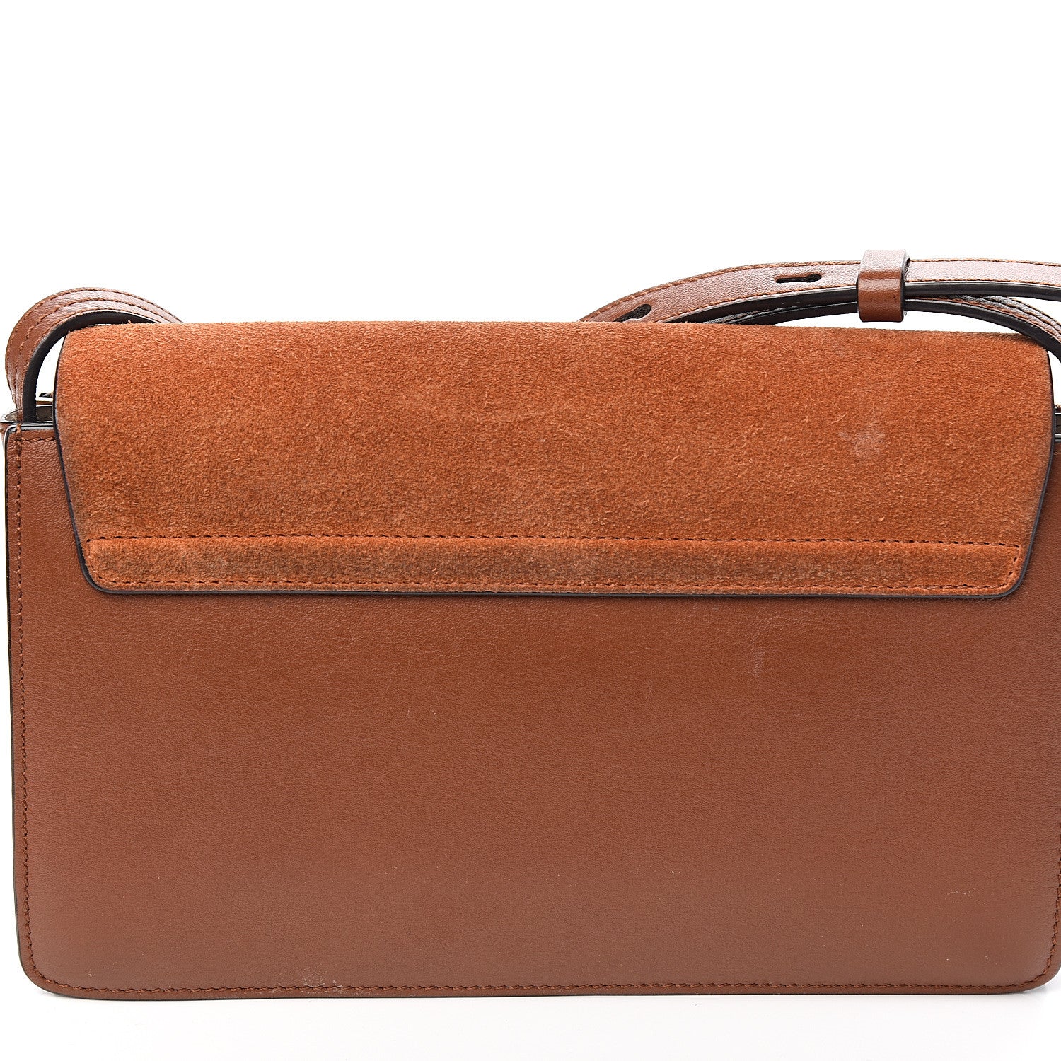 Chloe Suede Calfskin Small Faye Shoulder Bag Tobacco 13 of 15