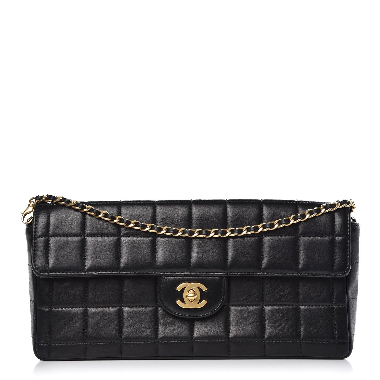 Chanel Lambskin East West Chocolate Bar Flap Black 1 of 14