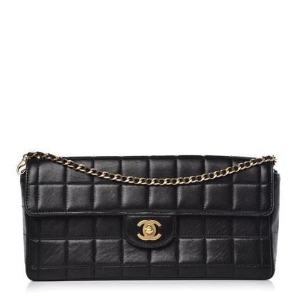 Chanel Lambskin East West Chocolate Bar Flap Black 1 of 14