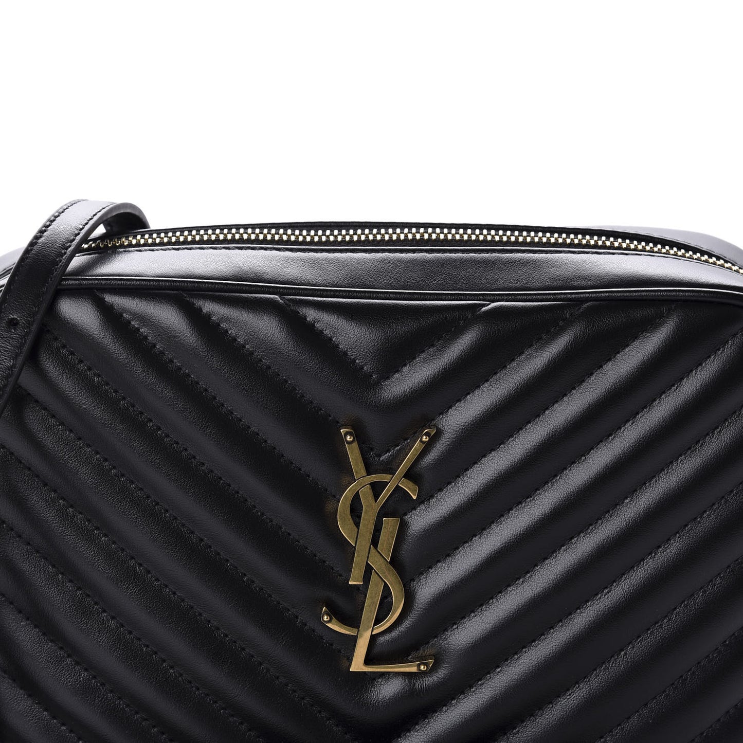 Calfskin Matelasse Monogram Lou Camera Bag Black