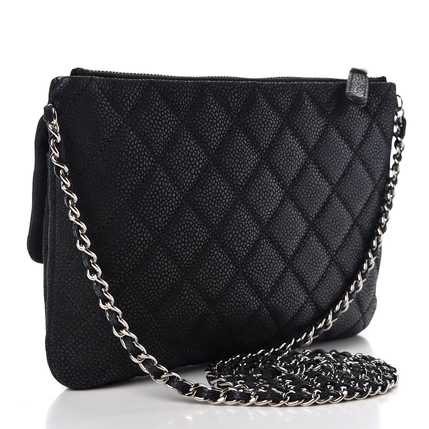 Chanel Iridescent Caviar Quilted Daily Zip Crossbody Bag Black 2 of 9