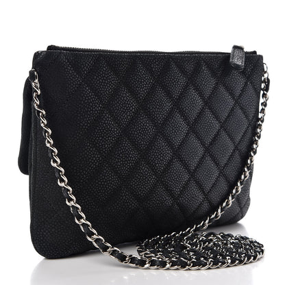 Chanel Iridescent Caviar Quilted Daily Zip Crossbody Bag Black 2 of 9