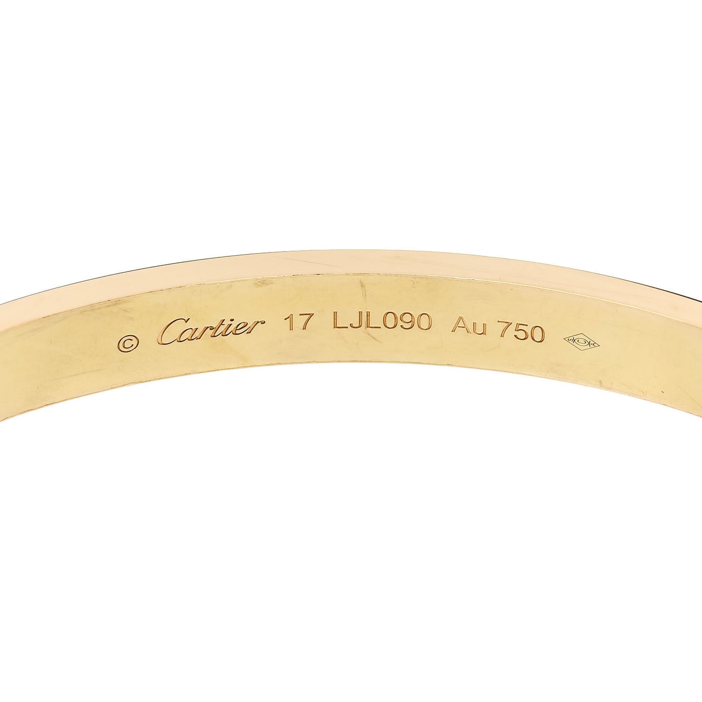 18K Yellow Gold LOVE Bracelet 17