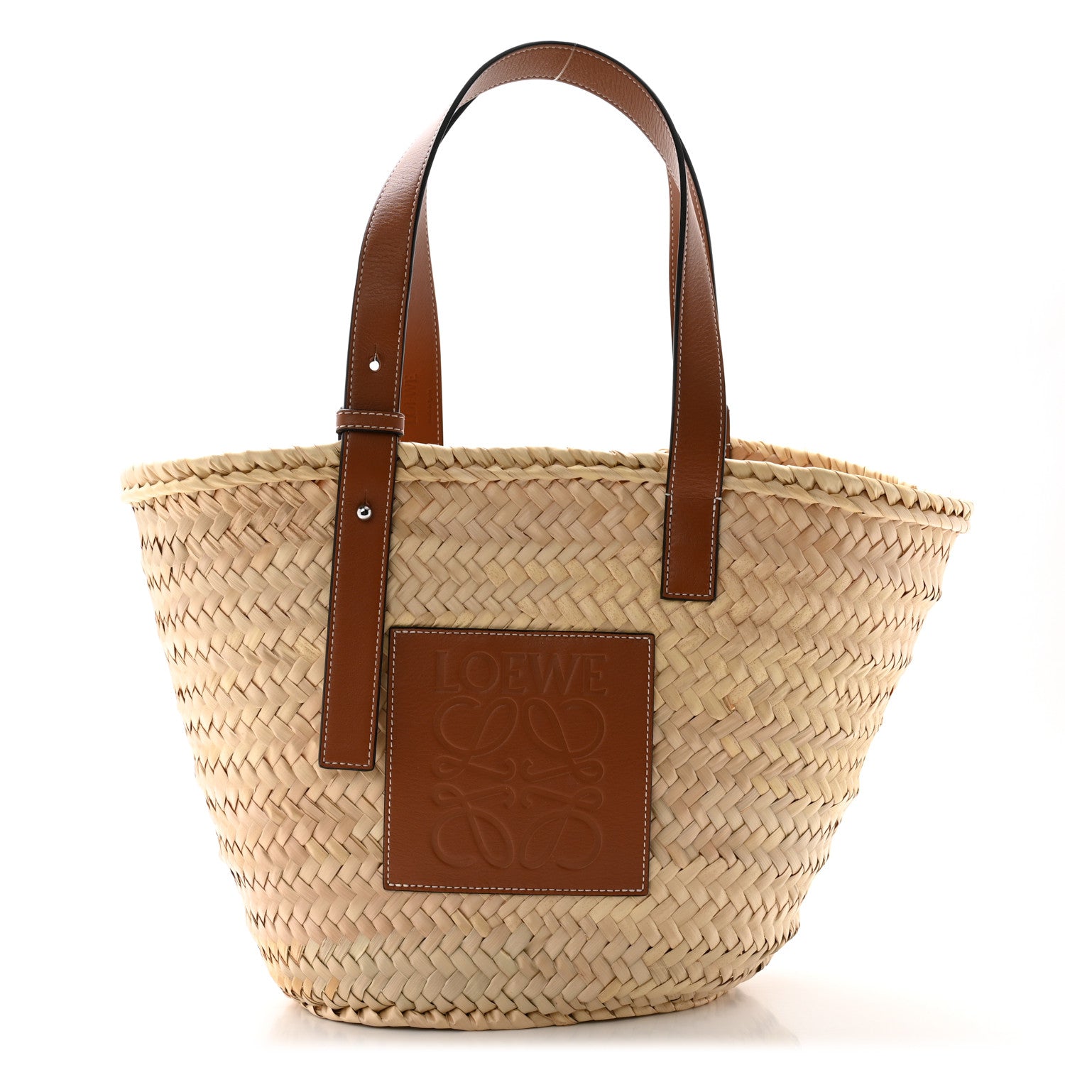 Loewe Raffia Basket Tote Bag Natural Tan 1 of 10