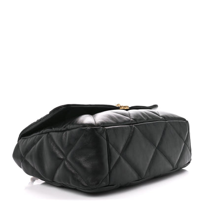 Chanel Goatskin Quilted Maxi Chanel 19 Flap Black 3 of 9