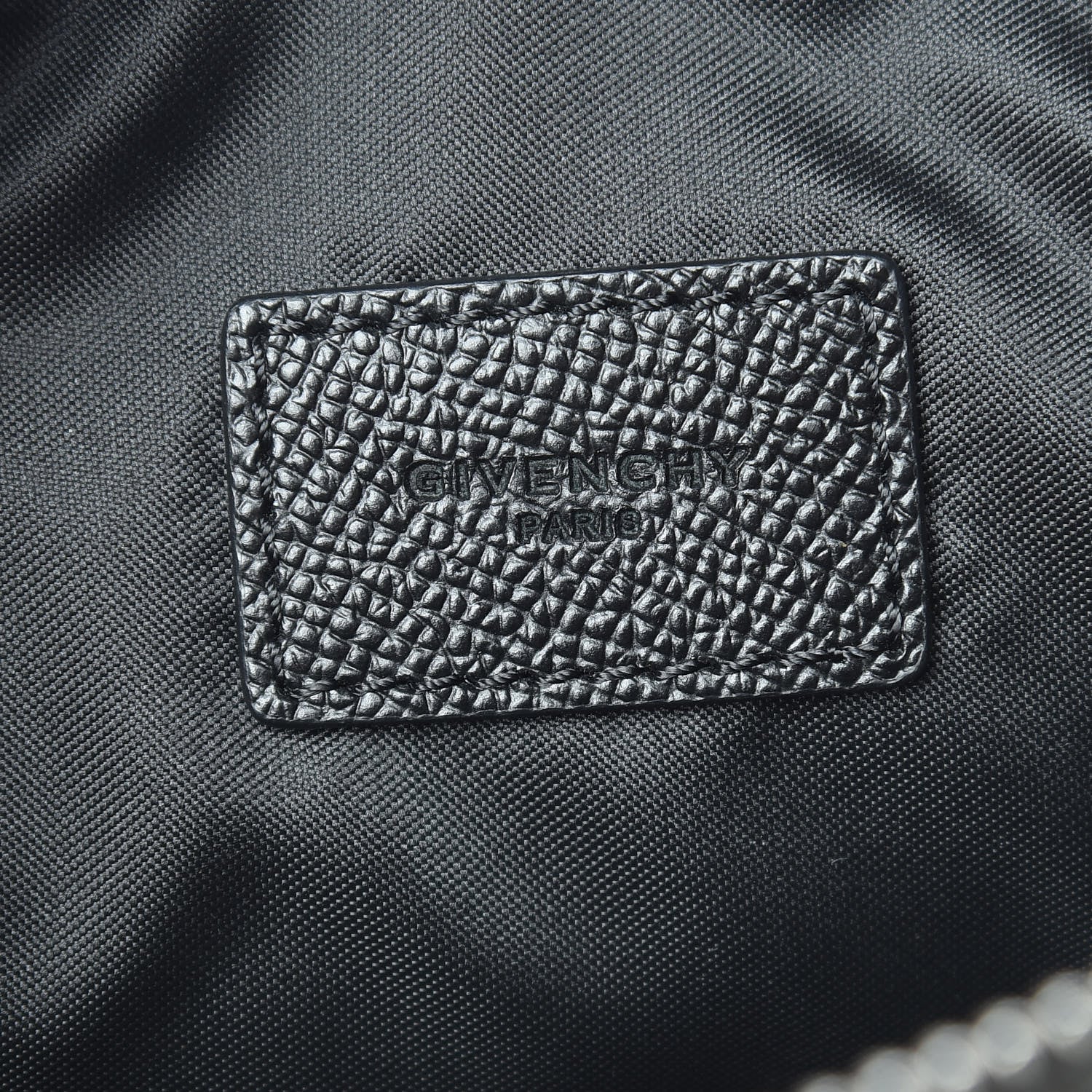 Givenchy Grained Calfskin Checkered Print Messenger Black White 10 of 16