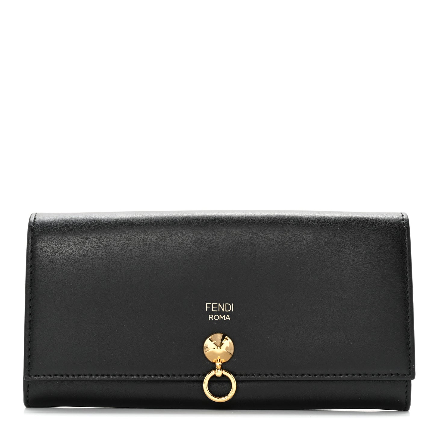 Vitello Liberty Century Lucido By The Way Continental Wallet On Chain Black